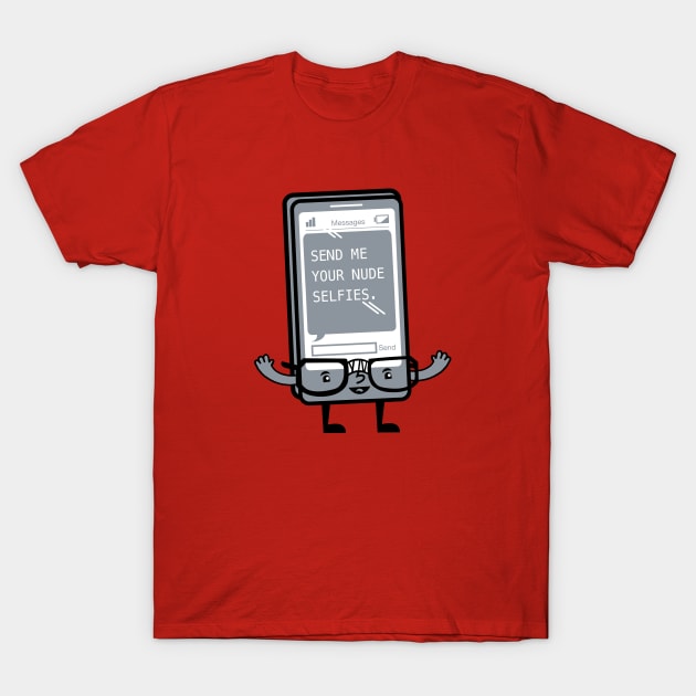 Selfie Phone T-Shirt by calbers